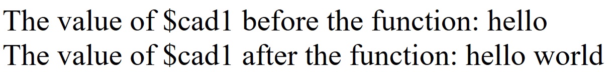 Parameter passed by reference